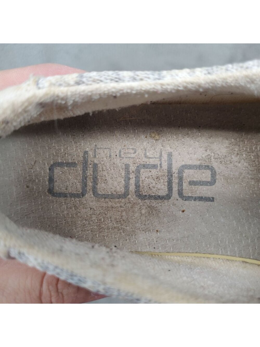 Hey Dude Shoes Womens Size 7 Glacier Gray Canvas Slip On Sneakers *Read* - Picture 8 of 10